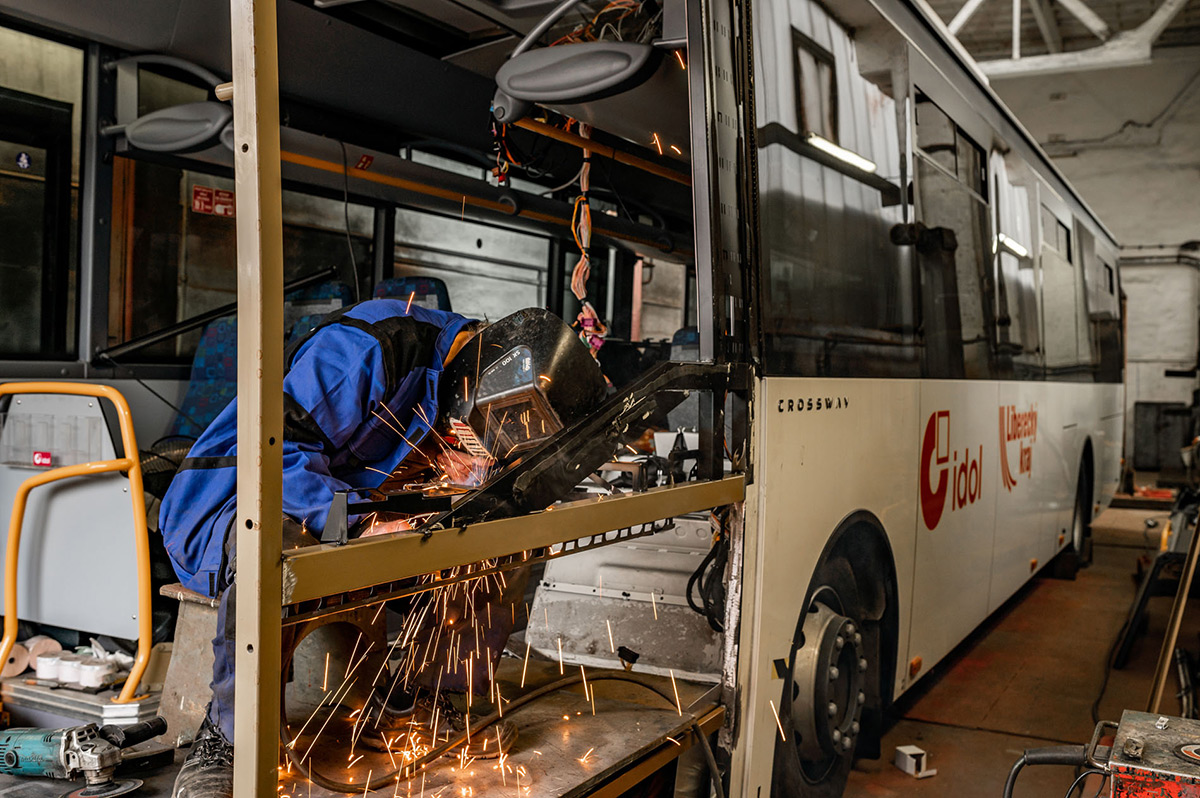 Autobus na servis svěřený našim odborníkům ze ZLINER s.r.o.