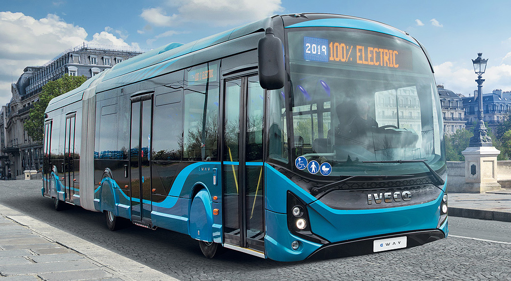 Iveco E-way při městské jízdě